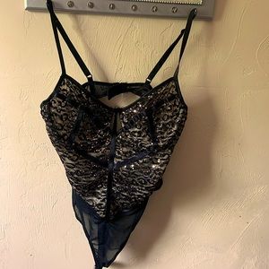 NEVER WORN sequence body suit. Gold black